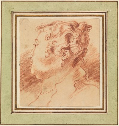 Studie Ženské hlavy od Antoine Watteau