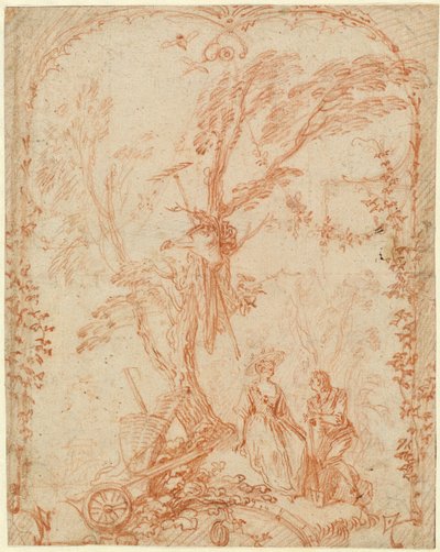 Galantský zahradník od Antoine Watteau