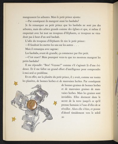 Sloni, ilustrace z knihy Malý princ, Antoine de Saint-Exupéry od Antoine de Saint-Exupery
