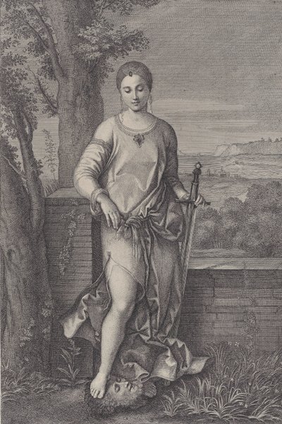 Judith stojící s nohou na hlavě Holoferna, ca. 1729. od Antoinette Larcher
