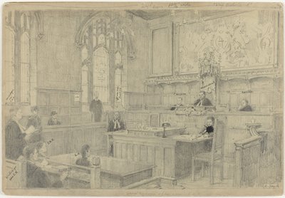 Studie celé kompozice pro (nedokončený) obraz holandského dvora v Londýně, červen 1942 od Anton Abraham van Anrooy