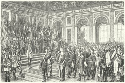 Wilhelm I. Pruský prohlásil císařem Německa ve Versailles od Anton Alexander von (after) Werner