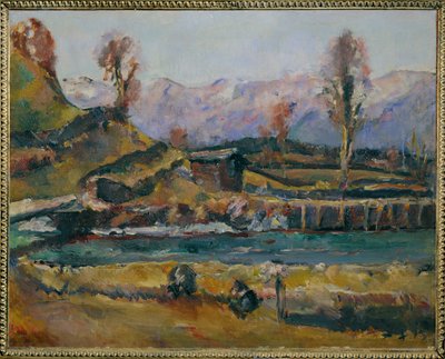 Krajina u Maishofenu, Rakousko (malba na plátně) od Anton Faistauer