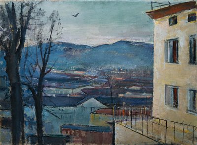 Salcburská večerní krajina od Anton Faistauer