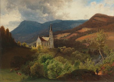 Anton Hlavacek Bergkirche od Anton Hlavacek