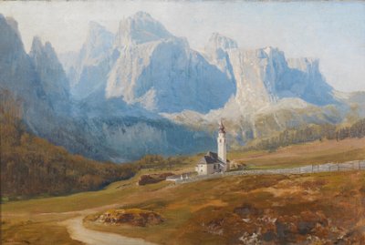 Anton Hlavacek Pohled na Colfosco se skupinou Odle od Anton Hlavacek