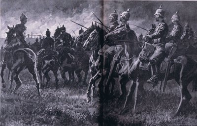 Požár dolu u Libína, z hospody Ilustrované dějiny světové války 1914-1915. od Union Berlagsefellfchaft od Anton Hoffman
