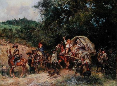 Následovníci tábora, cca 1900 (olej na plátně) od Anton Hoffmann