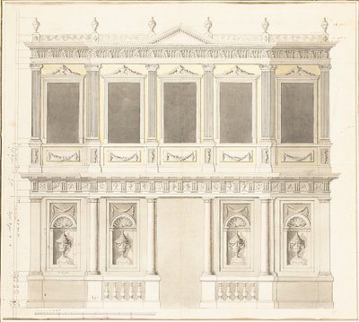Pavilonová vyvýšenina pro palác Sultana Hadigé v Defterdar Bournou od Anton Ignaz Melling