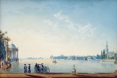 Havenrak do Broeku ve Waterland nebo město Zwolle na břehu řeky Ijssel v Holandsku, 1814 od Anton Ignaz Melling