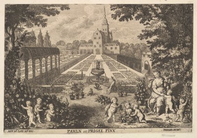Flora s Puttim v zahradě. od Anton Joseph von Prenner