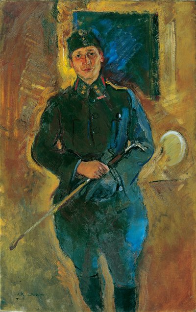 Otto von Aichelburg-Zossenegg jako poručík kavalérie od Anton Kolig