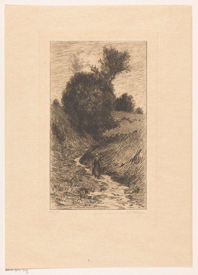 Žena na zapadlé silnici od Anton L. Koster (signed by artist)