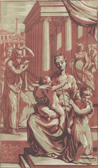Panna a dítě se svatým Janem Křtitelem, ca. 1722. od Anton Maria Zanetti