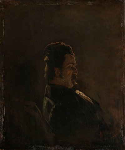Portrét Pietera Frederika van Os, malíře od Anton Mauve (signed by artist)