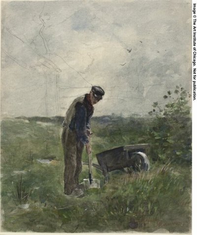Rolnická orba od Anton Mauve