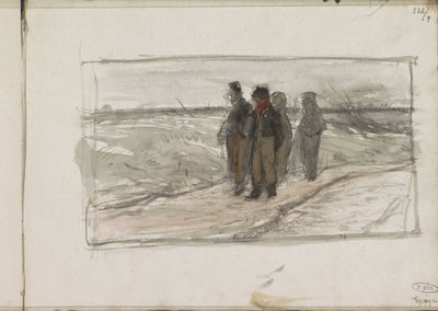 Čtyři muži na cestě od Anton Mauve