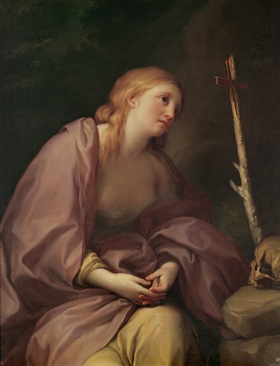 Kajícnice Magdalena, kolem 1765 od Anton Raphael Mengs