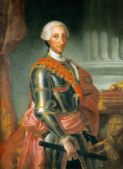 Portrét španělského krále Karla III., Anton Raphael Mengs, kolem roku 1765, olej na plátně od Anton Raphael Mengs
