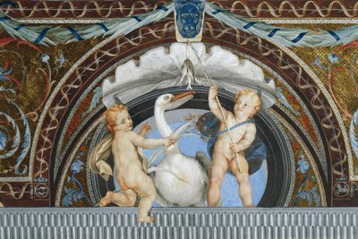Putti s pelikánem, Anton Raphael Mengs, detail, kombinovaná technika od Anton Raphael Mengs