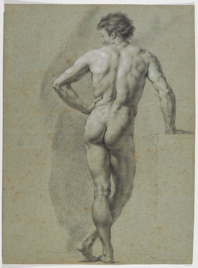 Stojící akt zezadu, opírající se o levou paži od Anton Raphael Mengs