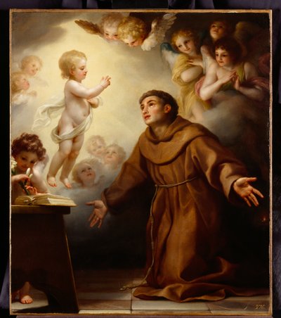 Zjevení Ježíška sv. Antonínu Paduánskému, kolem roku 1765 (olej na plátně) od Anton Raphael Mengs