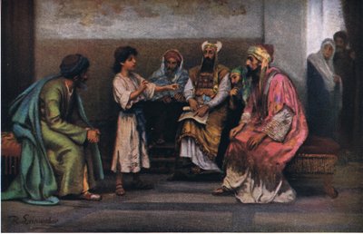 Kristus s doktory v chrámu, z Hulberts Story of the Bible vydané The John Winston Company, 1932 od Anton Robert Leinweber