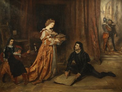 Kolumbus a královna Isabella od Anton Romako