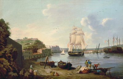 Loď pod plachtami v přístavu Port Mahon na Minorce od Anton Schantz