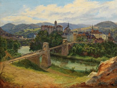 Pohled na město Loket v České republice (Elbogen an der Eger) od Anton Schiffer