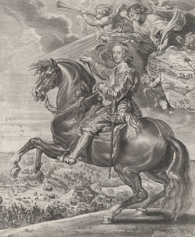 Portrét kardinála-Infante Ferdinanda Rakouského, na koni, ca. 1630-54. od Anton van der Does
