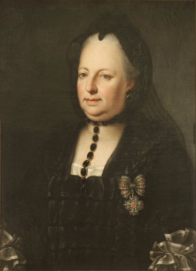 Marie Terezie ve smutečním oděvu od Anton von Maron