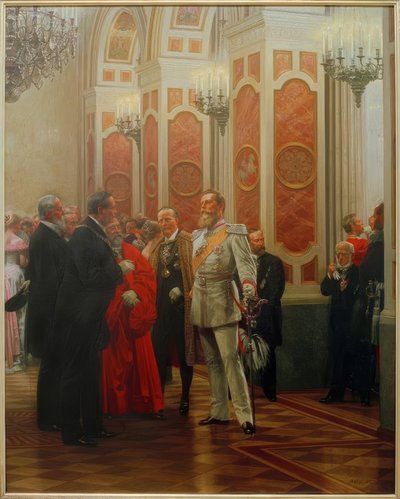 Fridrich III. na dvorním plese / Werner od Anton Alexander von Werner