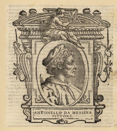 Portrét Antonína z Messiny, italského malíře z Messiny na Sicílii, italské renesance, cca 1430-1479 od Antonello da (after) Messina