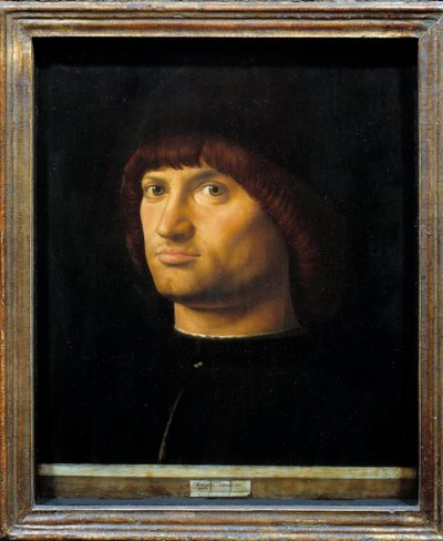 Portrét muže zvaného Condottiere”””” Malba Antonella da Messina od Antonello da Messina