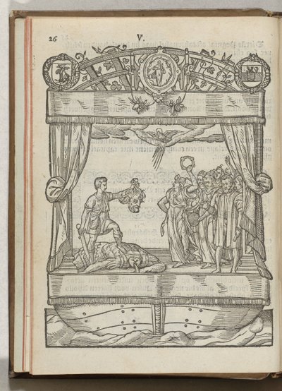 Zobrazující Mariacransken: David s hlavou Goliáše, 1577 od Antoni van Leest