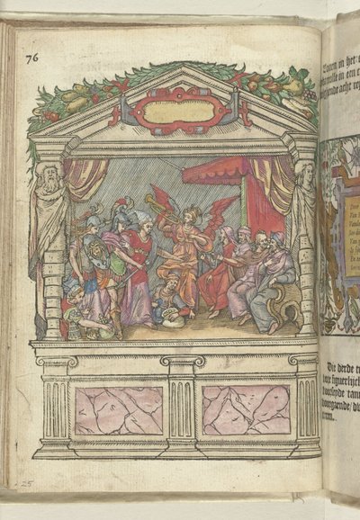 Jeviště s alegorickým znázorněním na náměstí Grote Markt, 1578 od Antoni van Leest