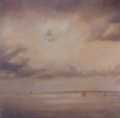 Veneperhe, 2014 (öljy kankaalle) od Antonia Myatt