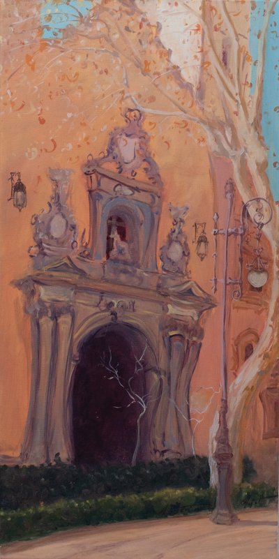 Granada Door, 2016 (olej na plátně) od Antonia Myatt