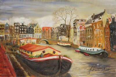 Red House Boat, Amsterdam, 1999 od Antonia Myatt