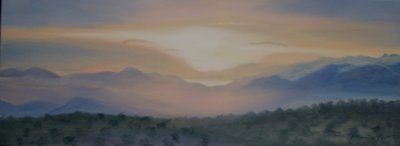 Východ slunce nad Sierra Nevadou, 2014 od Antonia Myatt