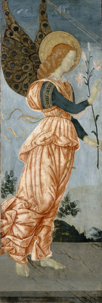 Anděl zvěstování, cca 1500 (tempera na topolovém dřevě) od Antoniazzo Romano