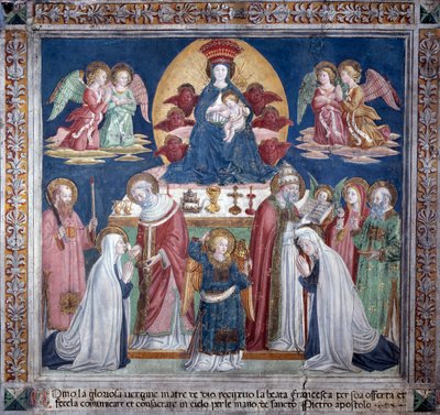 Život svaté Francescy Romany: Na Štědrý den od Antoniazzo Romano