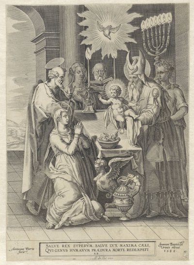 Prezentace v chrámu od Antonie Wierix (II)