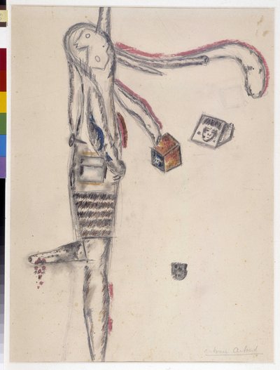 Kresba Antonina Artauda (1896-1948). 1945 Rozměr cm 63X48 Musee Cantini, Marseille. od Antonin Artaud