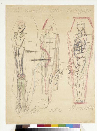 Vzpoura andělů vystupujících z limbu. Kresba Antonina Artauda (1896-1948) od Antonin Artaud