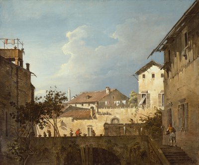 The Terrace, cca 1745 (olej na plátně) od Antonio (follower of) Canaletto