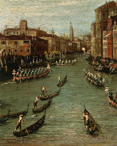 Historiallinen regatta: Gondolit Grand Canalilla od Antonio (studio of) Canaletto