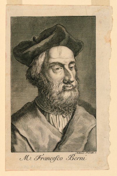 Portrét Francesca Berniho (asi 1497-1535) od Antonio Baratta