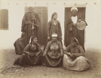 Arabské tanečnice, Egypt od Antonio Beato